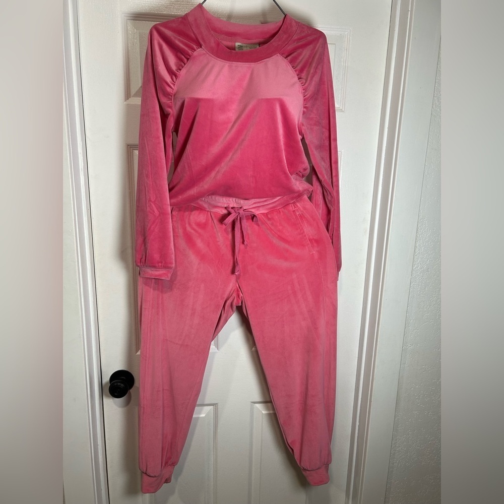BY ANTROPOLOGIE Pink Velour Women's Pantsuit